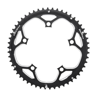 Sunrace RS0 Chainring, 130mm 5-bolt, 53T, Black/Silver