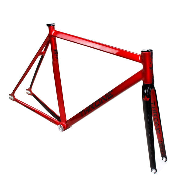 Throne Prism Track Frame with Carbon Alloy Fork - Red