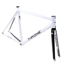 Throne Prism Track Frame with Carbon Alloy Fork - White