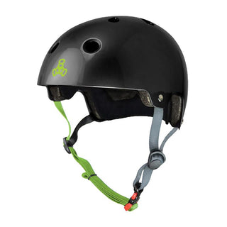 Triple Eight Dual Certified BMX/Skate Helmet, Large/X-Large, Black/Zest Gloss