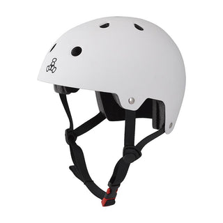 Triple Eight Dual Certified BMX/Skate Helmet, Large/X-Large, White