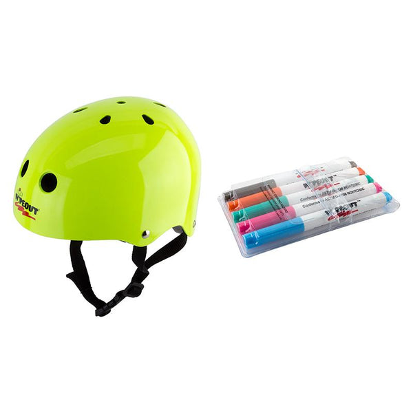 Triple Eight Wipeout Helmet BMX/Skate Helmet, Youth, Neon Green