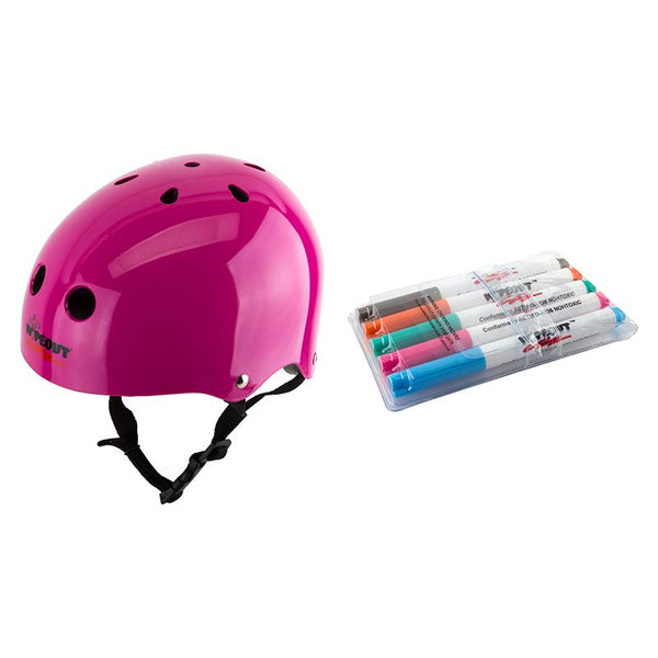 Triple Eight Wipeout Helmet BMX/Skate Helmet, Youth, Neon Pink