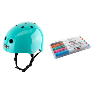 Triple Eight Wipeout Helmet BMX/Skate Helmet, Youth, Teal Blue