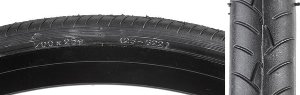 Vee Tire & Rubber Smooth Tire, 700C x 25mm, Wire, Black