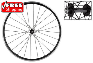 Wheel Master 700C Alloy Road Double Wall Wheel, Front, OR8 SL18, OR8 RD-1100 Sealed, 100mm, QR, 24H, Black