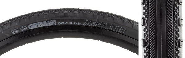 WTB Byway TCS Light Fast Rolling Tire, 700C x 44mm, Tubeless Folding, Belted, Black
