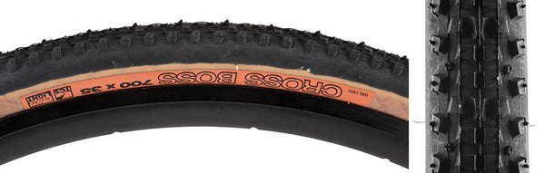 WTB Cross Boss TCS Light Fast Rolling Tire, 700C x 35mm, Tubeless Folding, Black/Gum