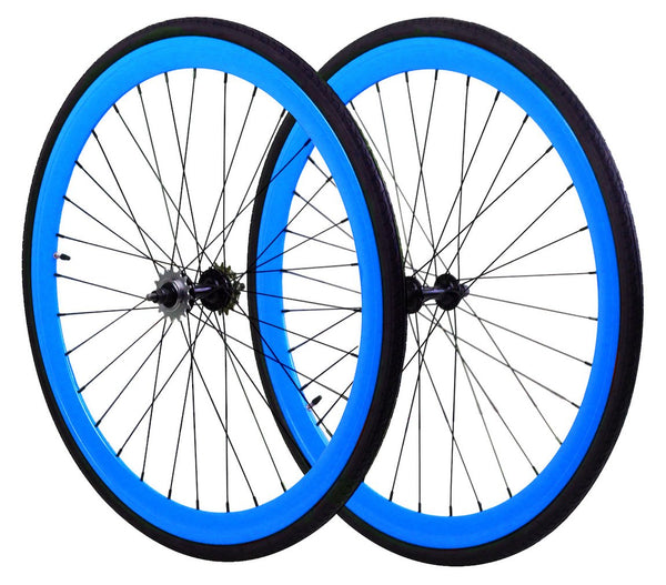 Zycle Fix 45mm Wheel Set for Fixie Bikes - Blue