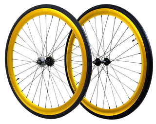 Zycle Fix 45mm Wheel Set for Fixie Bikes - Gold